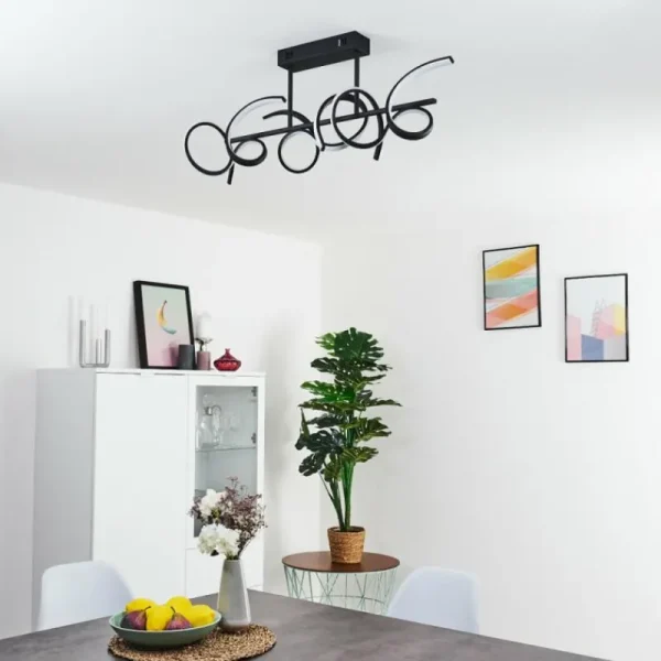 hofstein Plafonnier Gora LED Noir, 3 lumières* Lampes Modernes