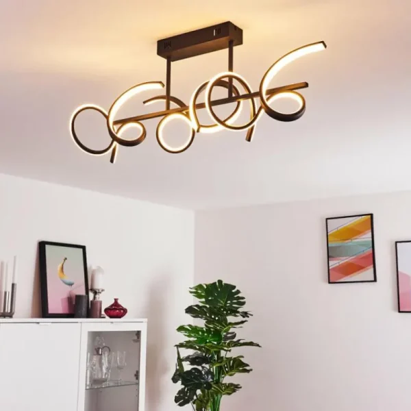 hofstein Plafonnier Gora LED Noir, 3 lumières* Lampes Modernes