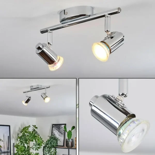 hofstein Plafonnier Grafberg Chrome, 2 lumières* Lampes Modernes