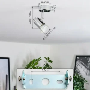 hofstein Plafonnier Grafberg Chrome, 1 lumière* Lampes Modernes