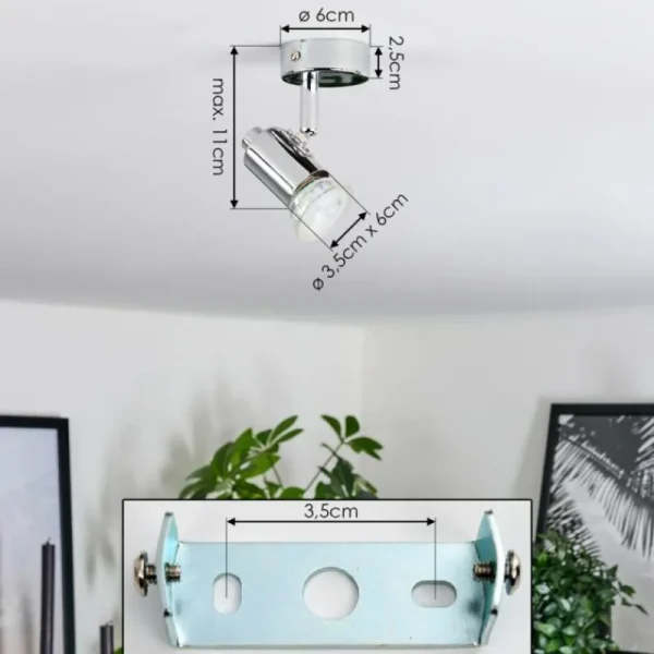 hofstein Plafonnier Grafberg Chrome, 1 lumière* Lampes Modernes