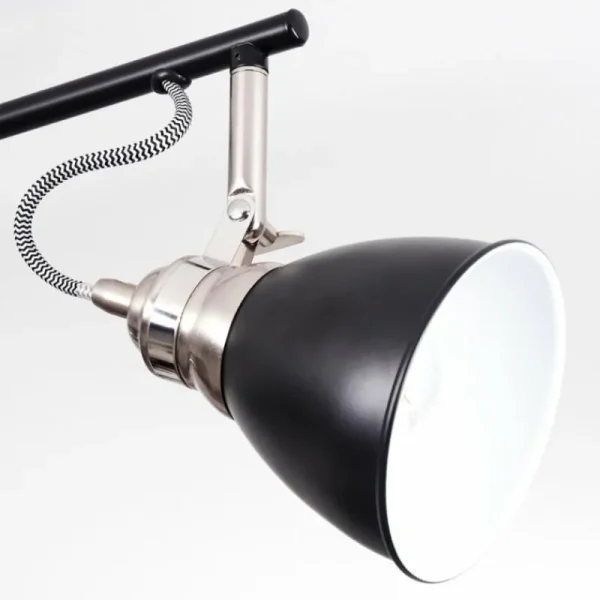 hofstein Plafonnier Gralingen Nickel mat, Noir, 4 lumières* Lampes Modernes