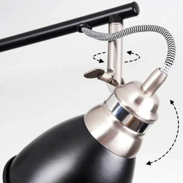 hofstein Plafonnier Gralingen Nickel mat, Noir, 4 lumières* Lampes Modernes
