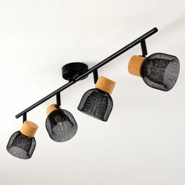 hofstein Plafonnier Grongroft Brun, Noir, 4 lumières* Lampes Modernes