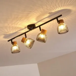 hofstein Plafonnier Grongroft Brun, Noir, 4 lumières* Lampes Modernes