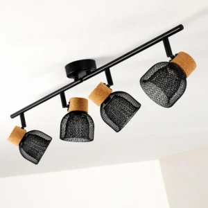 hofstein Plafonnier Grongroft Brun, Noir, 4 lumières* Lampes Modernes