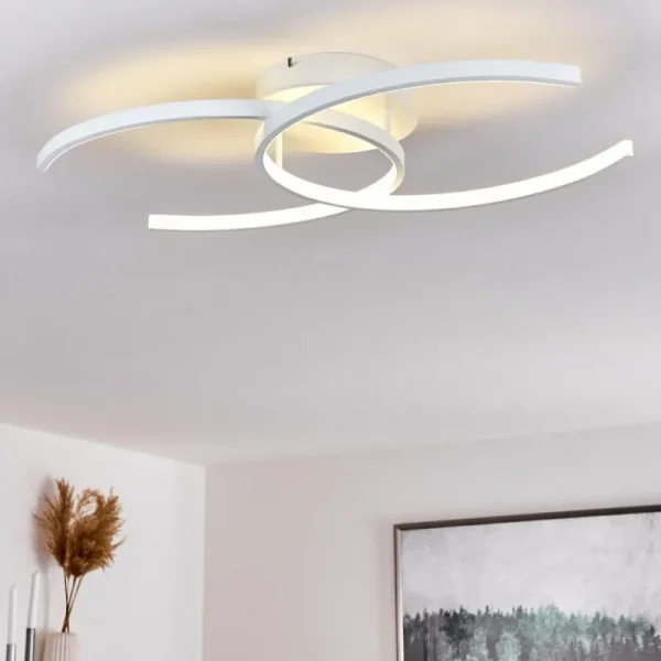 hofstein Plafonnier Guinea LED Blanc, 2 lumières* Lampes Modernes