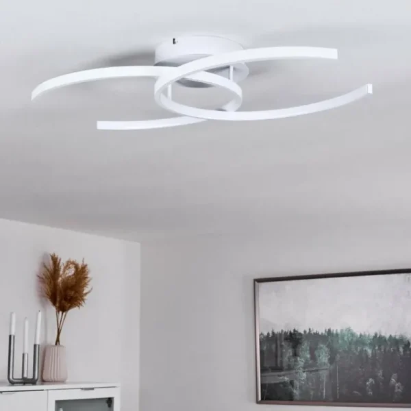 hofstein Plafonnier Guinea LED Blanc, 2 lumières* Lampes Modernes