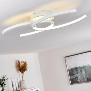 hofstein Plafonnier Guinea LED Blanc, 2 lumières* Lampes Modernes