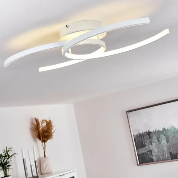 hofstein Plafonnier Guinea LED Blanc, 2 lumières* Lampes Modernes