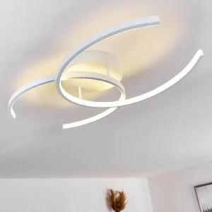 hofstein Plafonnier Guinea LED Blanc, 2 lumières* Lampes Modernes