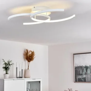 hofstein Plafonnier Guinea LED Blanc, 2 lumières* Lampes Modernes