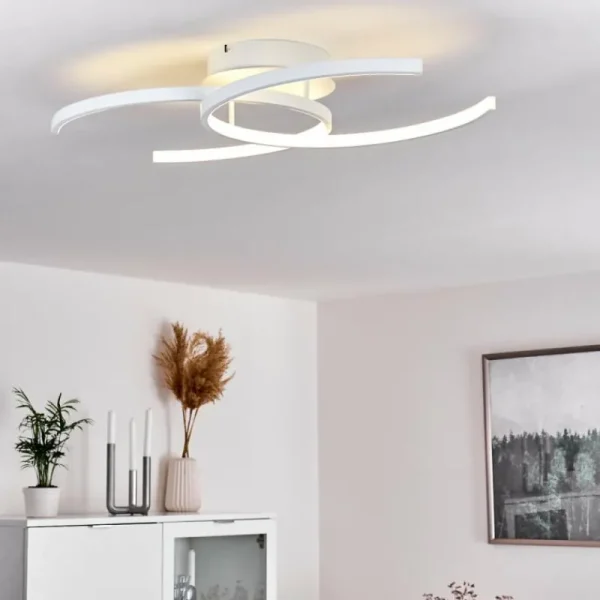hofstein Plafonnier Guinea LED Blanc, 2 lumières* Lampes Modernes