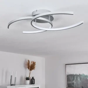 hofstein Plafonnier Guinea LED Titane, 2 lumières* Lampes Modernes