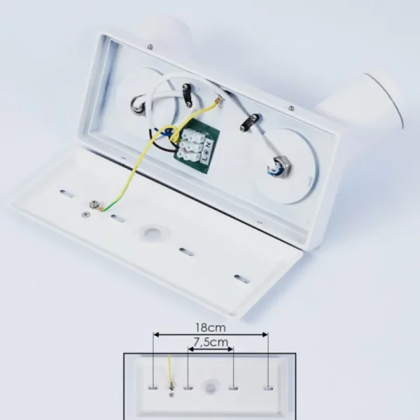 hofstein Plafonnier Hakamken Blanc, 2 lumières* Lampes En Verre