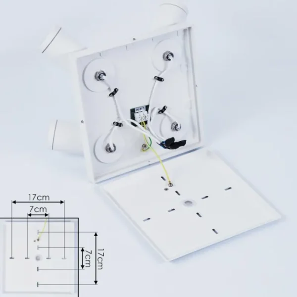 hofstein Plafonnier Hakamken Blanc, 4 lumières* Lampes En Verre