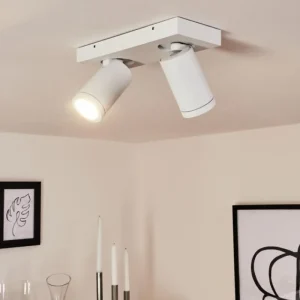 hofstein Plafonnier Hakamken Blanc, 2 lumières* Lampes En Verre