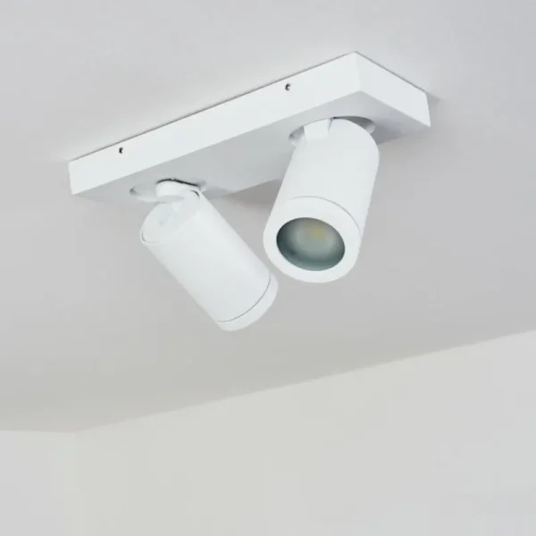 hofstein Plafonnier Hakamken Blanc, 2 lumières* Lampes En Verre