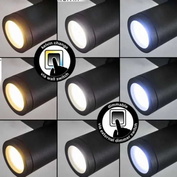 hofstein Plafonnier Hakamken LED Noir, 2 lumières* Lampes En Verre