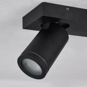 hofstein Plafonnier Hakamken LED Noir, 2 lumières* Lampes En Verre