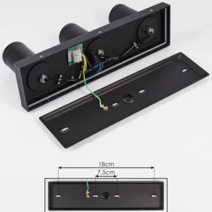 hofstein Plafonnier Hakamken Noir, 3 lumières* Lampes En Verre