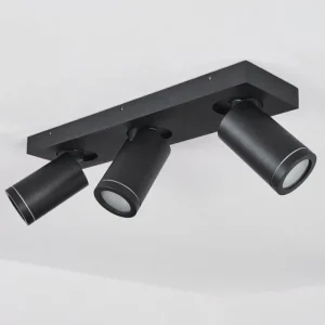 hofstein Plafonnier Hakamken Noir, 3 lumières* Lampes En Verre