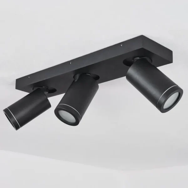 hofstein Plafonnier Hakamken Noir, 3 lumières* Lampes En Verre