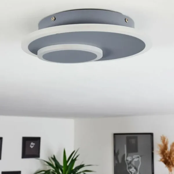hofstein Plafonnier Harea LED Gris, 1 lumière* Lampes Modernes