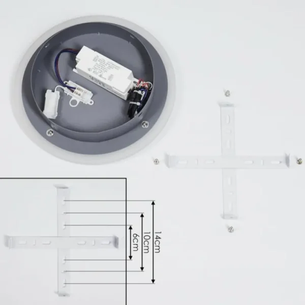 hofstein Plafonnier Harea LED Gris, 1 lumière* Lampes Modernes