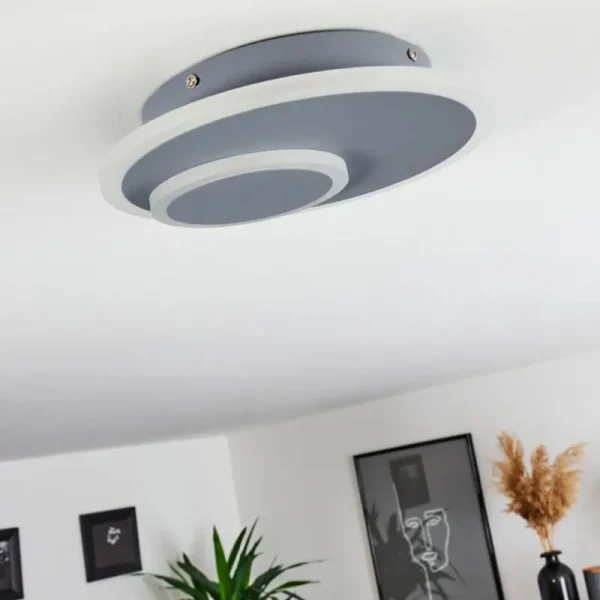 hofstein Plafonnier Harea LED Gris, 1 lumière* Lampes Modernes