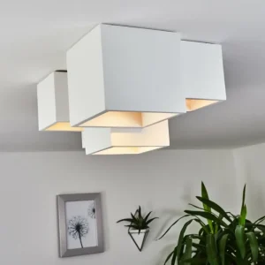 hofstein Plafonnier Hatusao Blanc, 5 lumières* Lampes Modernes