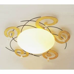 Luminaires Holländer Plafonnier Holländer CASINO Brun doré, 2 lumières* Lampes En Verre