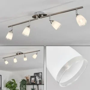 hofstein Plafonnier Holualoa LED Nickel mat, 4 lumières* Lampes En Verre