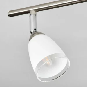 hofstein Plafonnier Holualoa LED Nickel mat, 4 lumières* Lampes En Verre