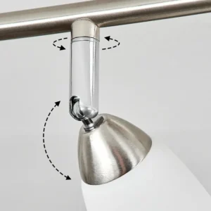 hofstein Plafonnier Holualoa LED Nickel mat, 4 lumières* Lampes En Verre