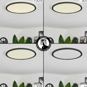 hofstein Plafonnier Hooper LED Noir, 1 lumière* Lampes Modernes