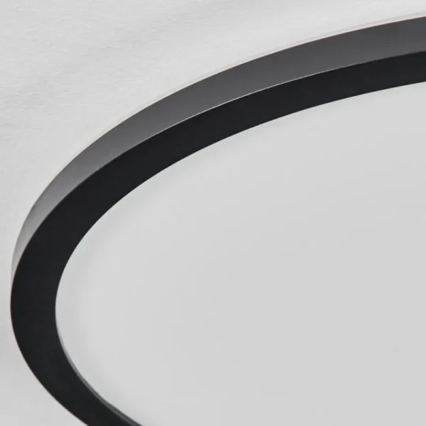 hofstein Plafonnier Hooper LED Noir, 1 lumière* Lampes Modernes