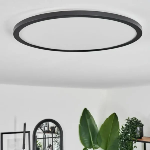 hofstein Plafonnier Hooper LED Noir, 1 lumière* Lampes Modernes