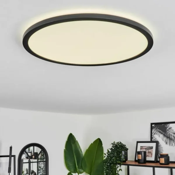 hofstein Plafonnier Hooper LED Noir, 1 lumière* Lampes Modernes