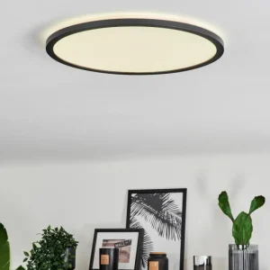 hofstein Plafonnier Hooper LED Noir, 1 lumière* Lampes Modernes