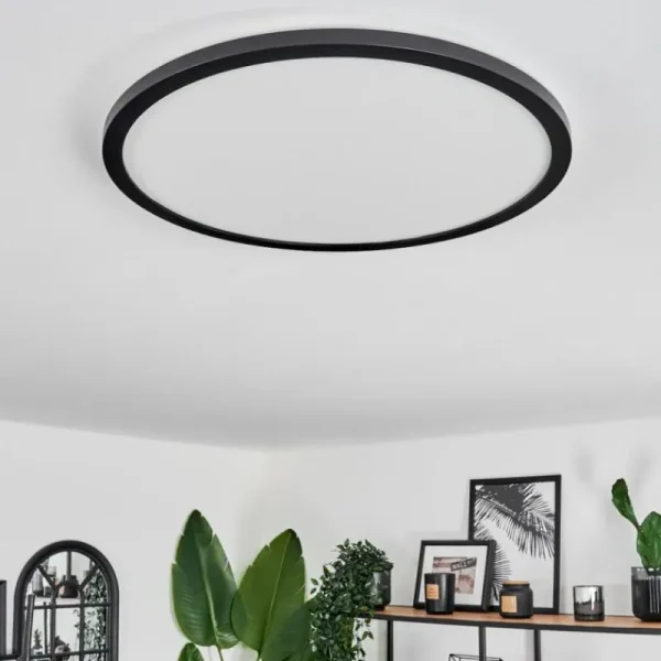 hofstein Plafonnier Hooper LED Noir, 1 lumière* Lampes Modernes