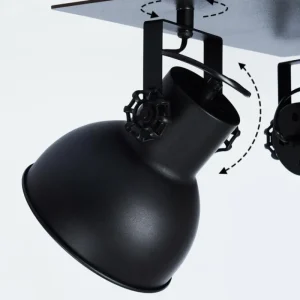 hofstein Plafonnier Hora Noir, 4 lumières* Lampes Modernes