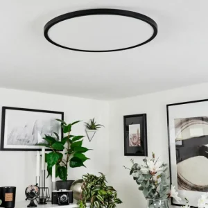 hofstein Plafonnier Hortinhas LED Noir, 1 lumière, Télécommandes, Changeur de couleurs* Lampes Modernes
