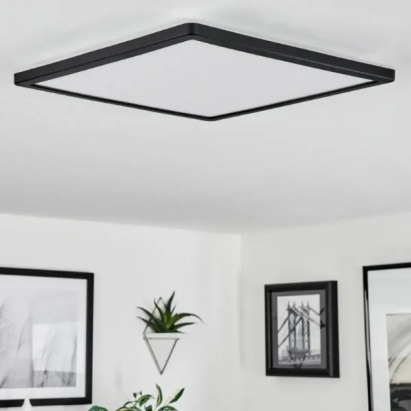 hofstein Plafonnier Hortinhas LED Noir, 1 lumière, Télécommandes, Changeur de couleurs* Lampes Modernes