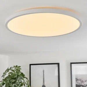 hofstein Plafonnier Hortinhas LED Blanc, 1 lumière, Télécommandes, Changeur de couleurs* Lampes Modernes