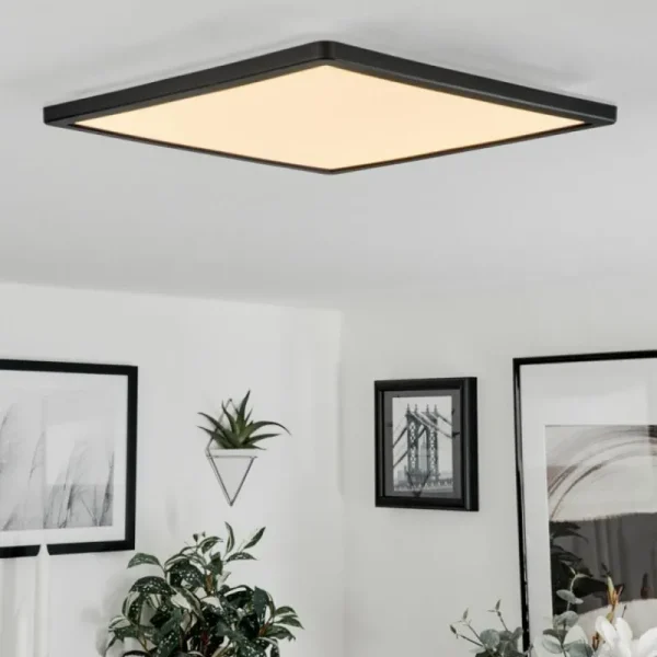 hofstein Plafonnier Hortinhas LED Noir, 1 lumière, Télécommandes, Changeur de couleurs* Lampes Modernes