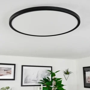 hofstein Plafonnier Hortinhas LED Noir, 1 lumière, Télécommandes, Changeur de couleurs* Lampes Modernes