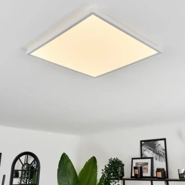 hofstein Plafonnier Hotinhas LED Blanc, 1 lumière, Télécommandes, Changeur de couleurs* Lampes Modernes