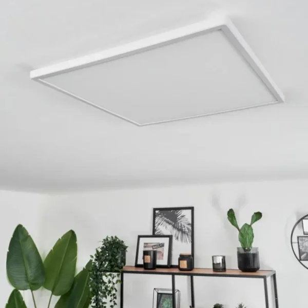 hofstein Plafonnier Hotinhas LED Blanc, 1 lumière, Télécommandes, Changeur de couleurs* Lampes Modernes