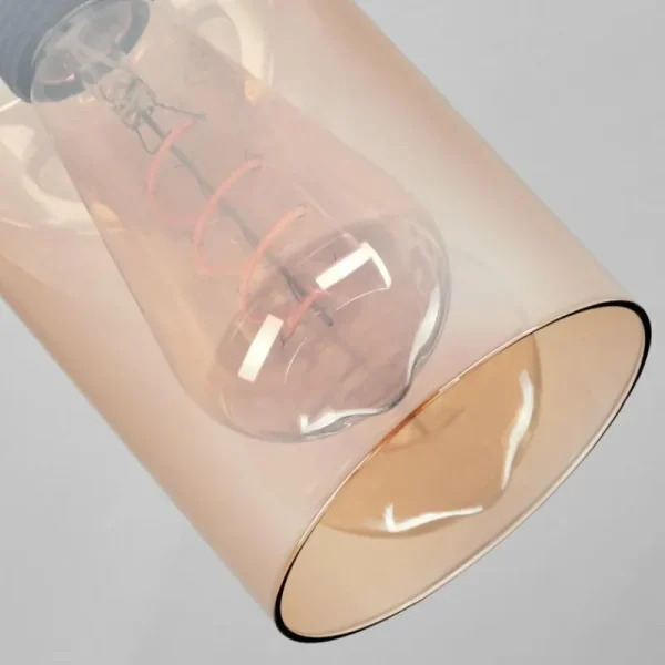 hofstein Plafonnier Hunouri Noir, 1 lumière* Lampes En Verre